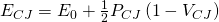 E_{CJ}=E_{0}+\frac{1}{2}P_{CJ}\left(1-V_{CJ}\right)